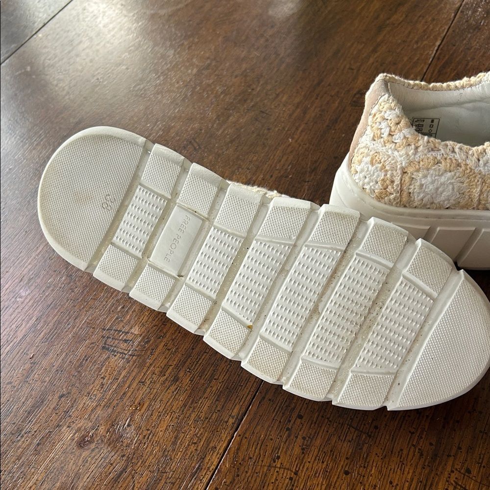 EUC Free People Catch Me If You Can Crochet Platform Sneakers 8 - Picture 3 of 5